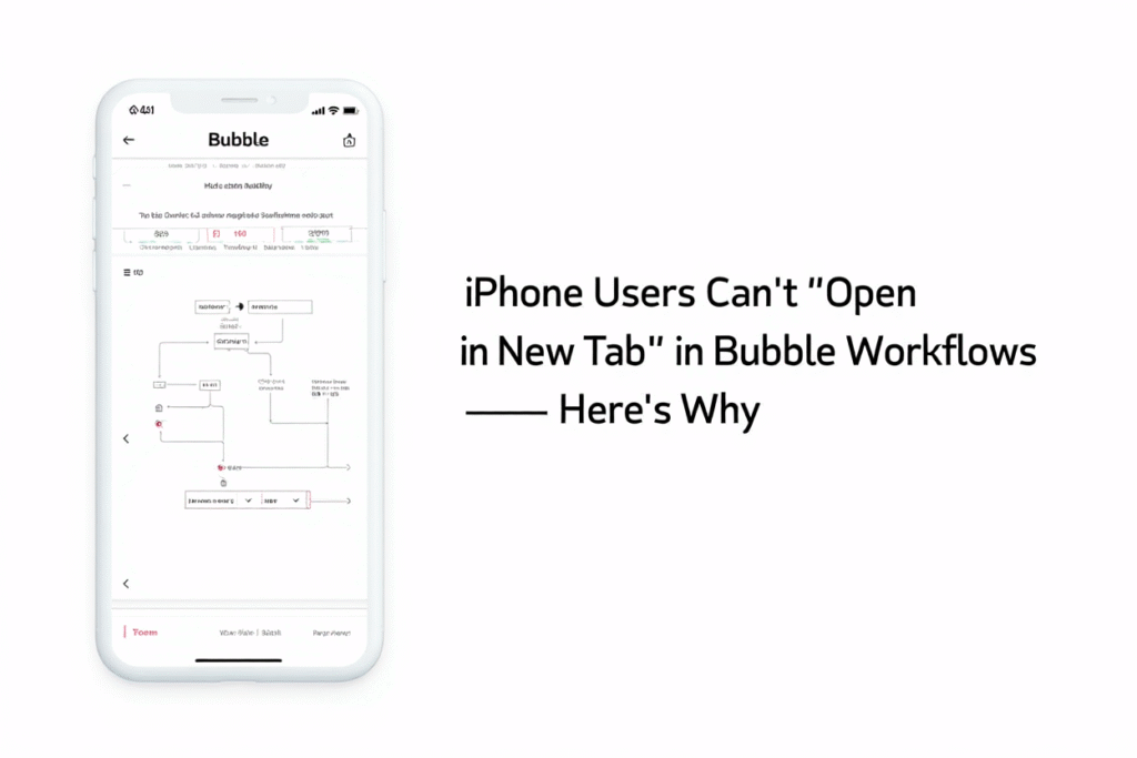 iPhone Users Can’t ‘Open in New Tab’ in Bubble Workflows — Here’s Why
